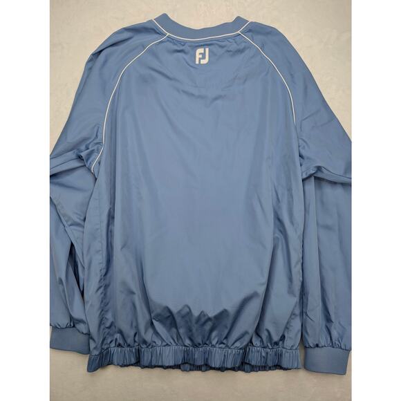 Footjoy Vintage Golf Mens V-Neck Pullover Jacket Large Blue Performance - Picture 8 of 8